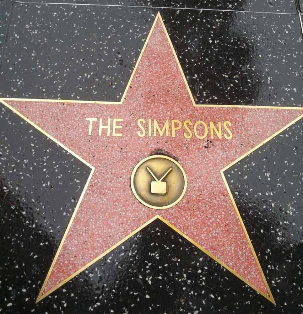 the simpsons star Hollywood Walk of Fame.