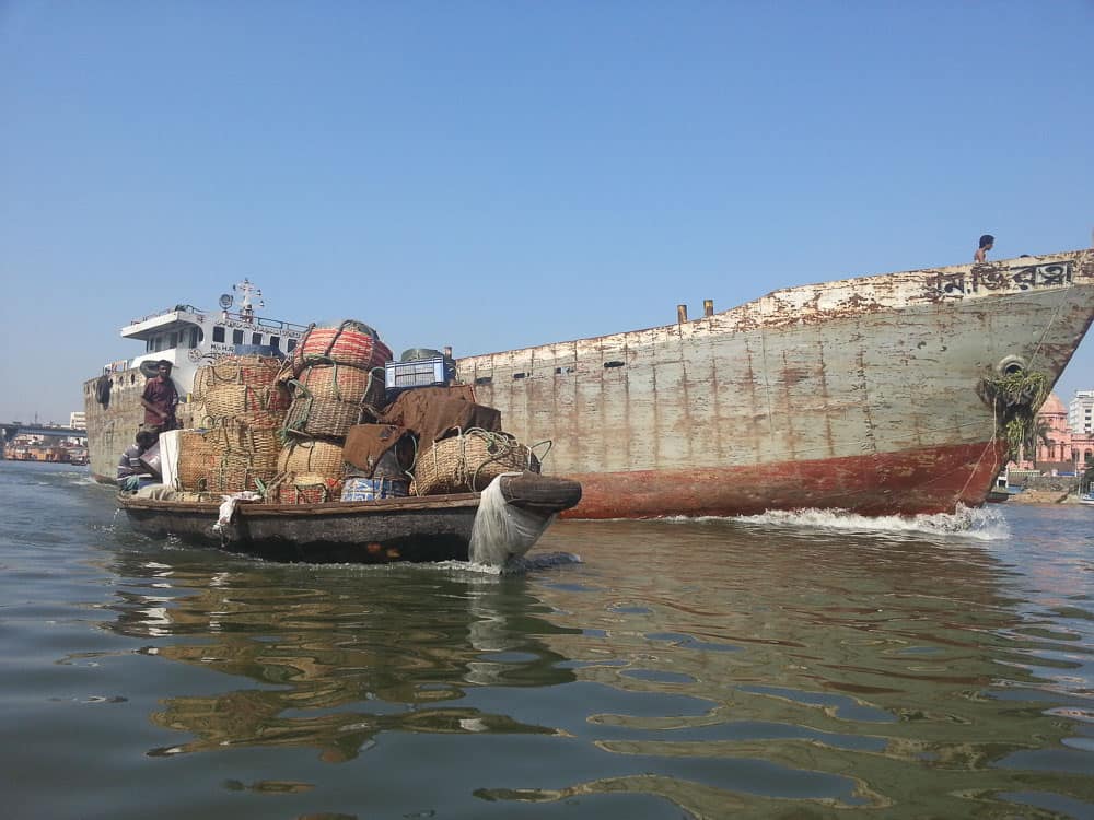 Sadharghat River Port in dhaka