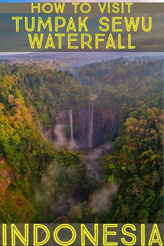 travel guide to Tumpak Sewu Waterfall, in Java Indonesia