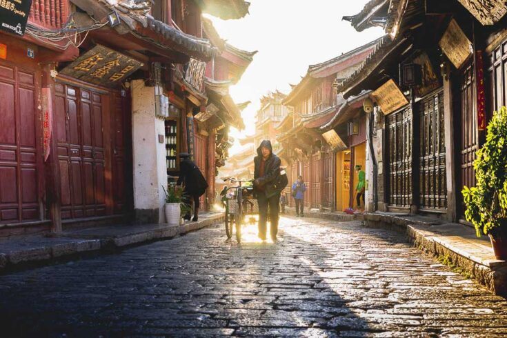 Lijiang streets Yunnan China