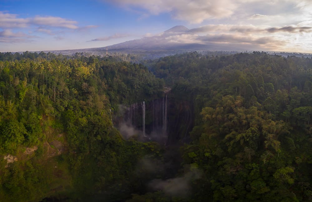 Tumpak Sewu Waterfall in Java Indonesia