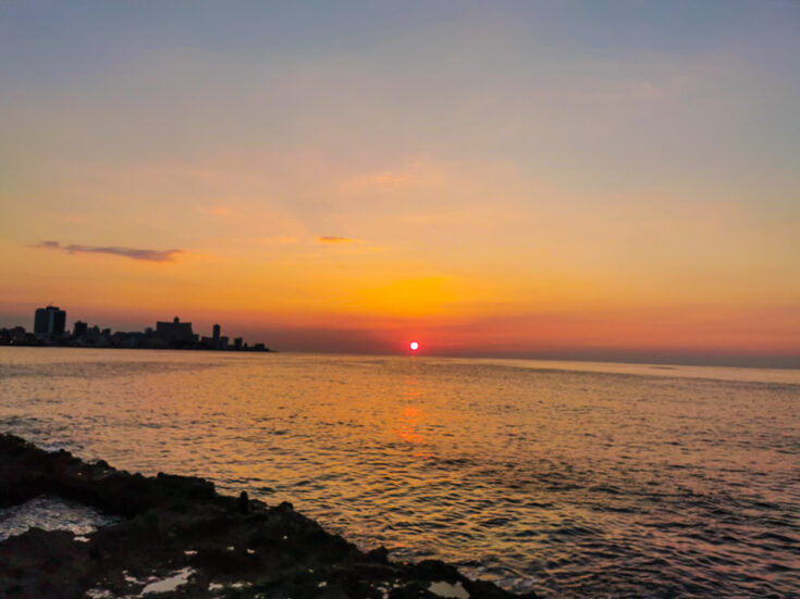 Malecón sunset cuba