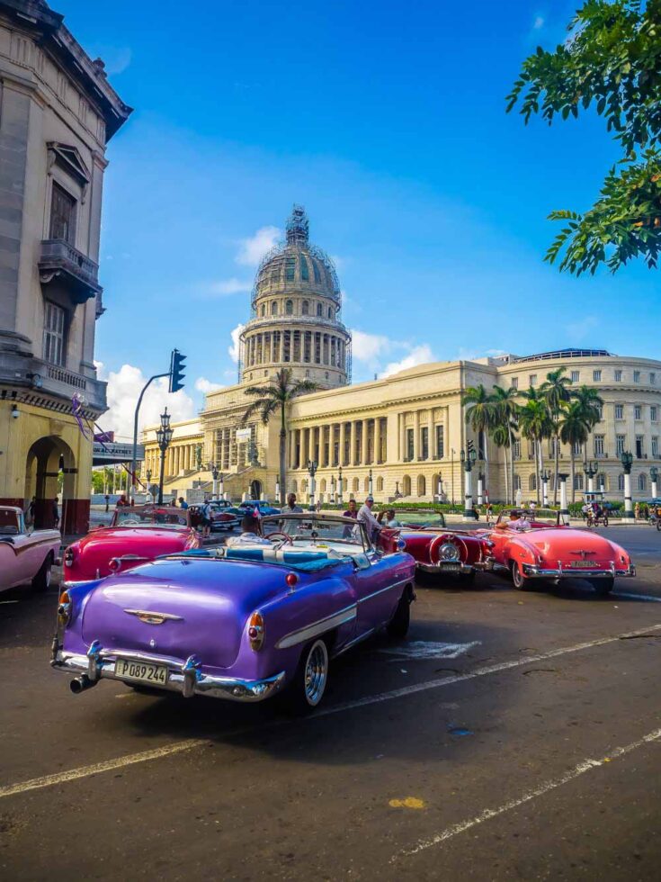 American cars on the street in Havana, Cuba